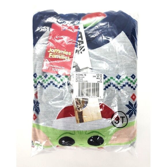 Toddler Boy PJ's Jammies Star Wars® Mandalorian Grogu Aka Baby Yoda Pajamas - 3T - Picture 4 of 7